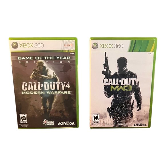 Call of Duty MW3,  Call of Duty 4 Modern Warfare Lot of 2 Xbox 360 Games - Picture 1 of 5